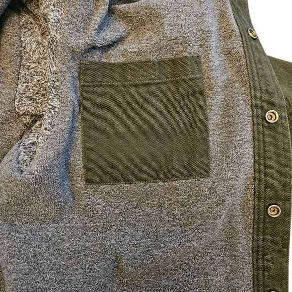 Duluth Trading Fire Hose Jacket Green Long Sleeve Snap Button Lined Barn Coat XL - Picture 4 of 9